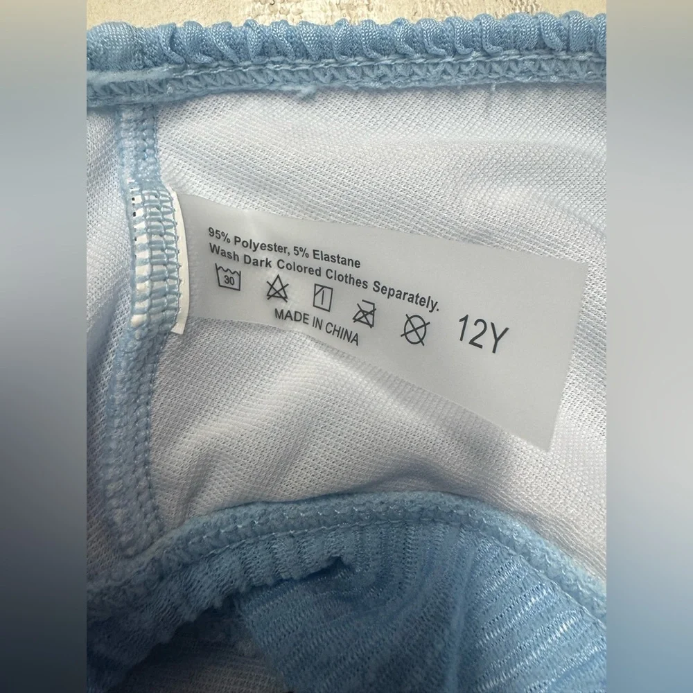 BOGO Girl's 2 Piece Bathing Suit Ruffle Trim Summer Bikini Swimsuit size 12Y - Picture 8 of 11